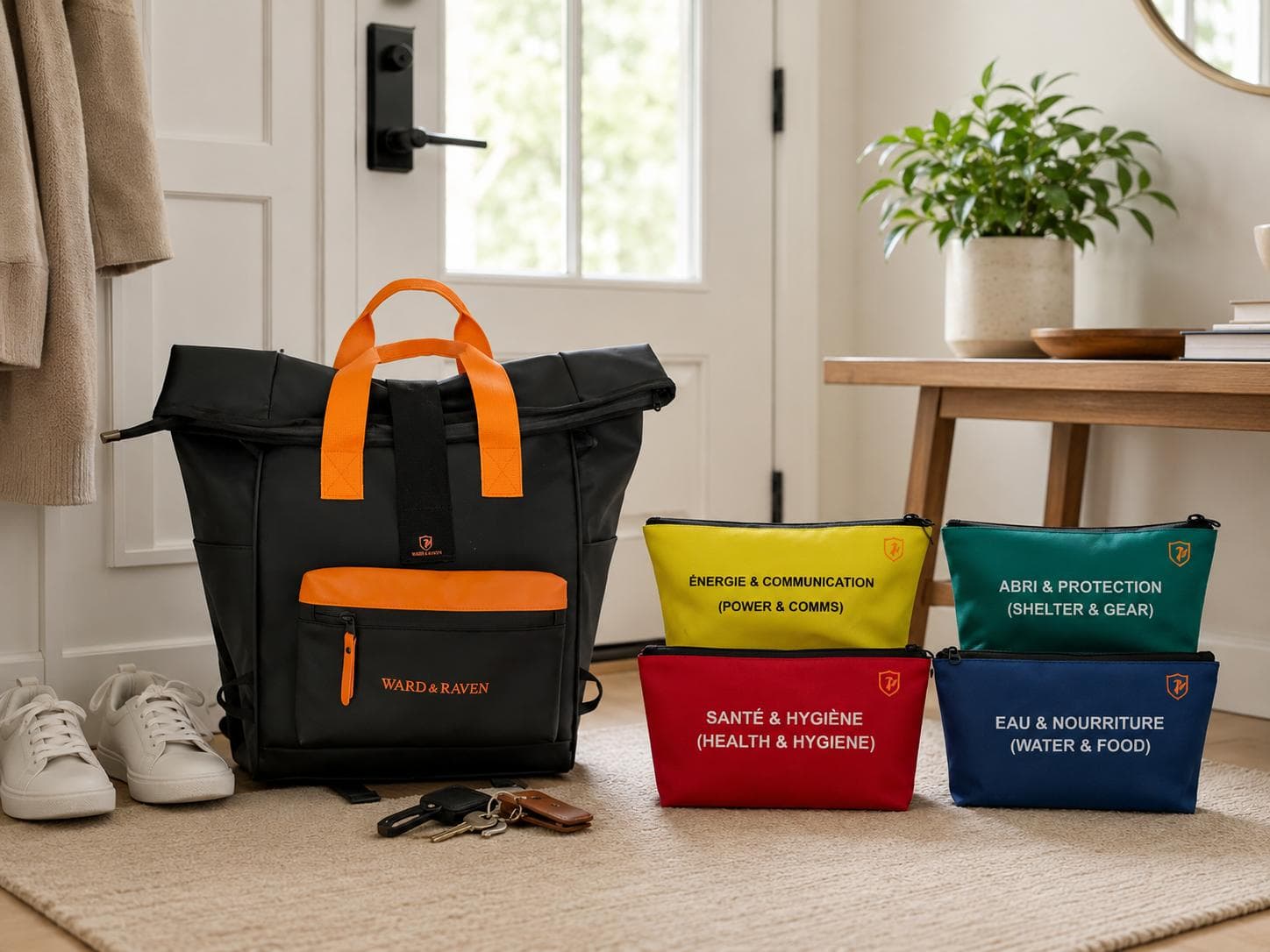 GoBag Ward & Raven avec ses quatre pods de base